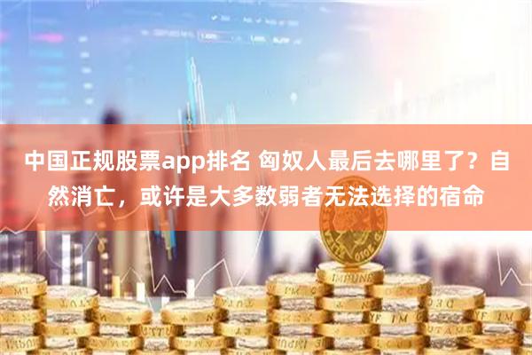 中国正规股票app排名 匈奴人最后去哪里了？自然消亡，或许是大多数弱者无法选择的宿命